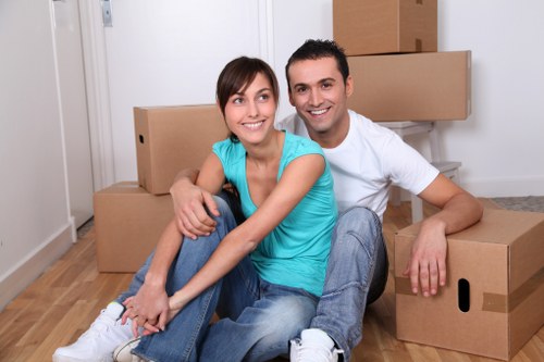 Packed boxes ready for a Kingston house move