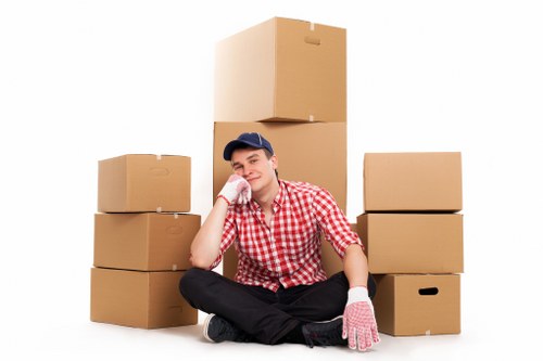 Household furniture being loaded during removals in Kingston